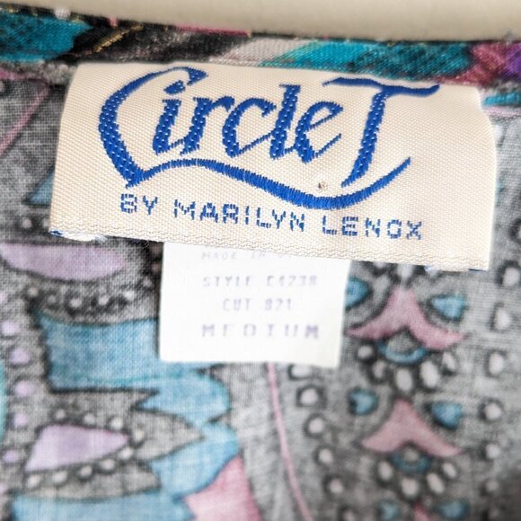 21 - Vintage Paisley Striped Western Button down - Picture 7 of 9